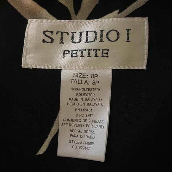 Vintage 90s Size 8 Neutral Tropical Floral Print Sleeveless Midi/Maxi Dress - Picture 9 of 11